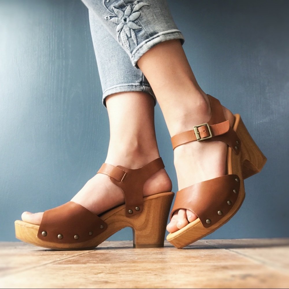 Korks by Kork-Ease • Brown Leather Platform Heels